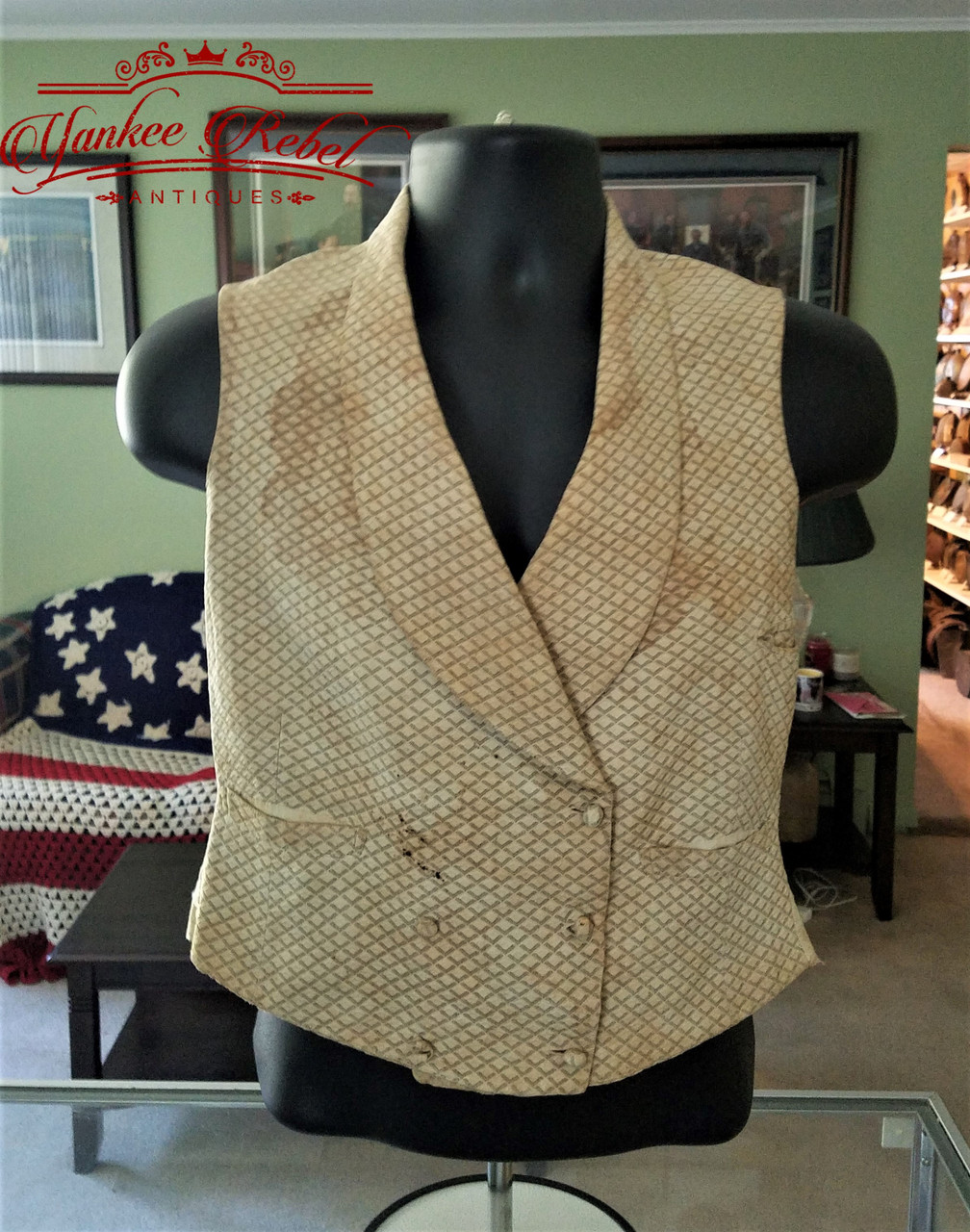 Original Civil War era vest, worn by civilians and soldiers (SOLD) - Yankee  Rebel Antiques