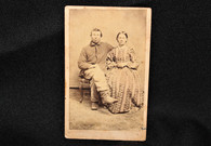 Identified CDV image of Pennsylvania soldier and his wife, wounded (SOLD)