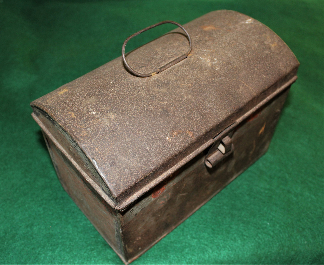 Early to mid19th Century Domed Tin Document Box Yankee Rebel Antiques