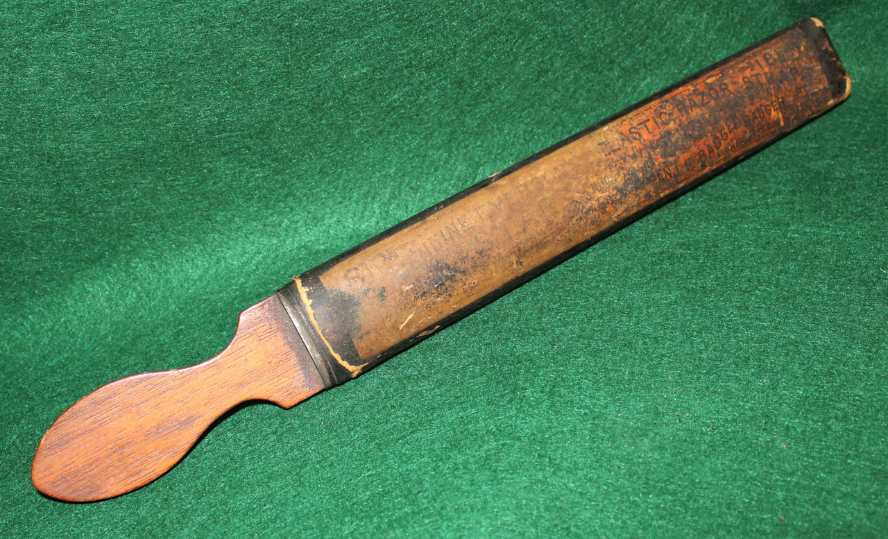 Civil War era cased razor strop dated 1810, as in museums and books Yankee Rebel Antiques