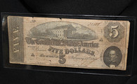 Original Confederate $5.00 bill from Richmond, VA, dated February 17        1864 (SOLD,TA) 