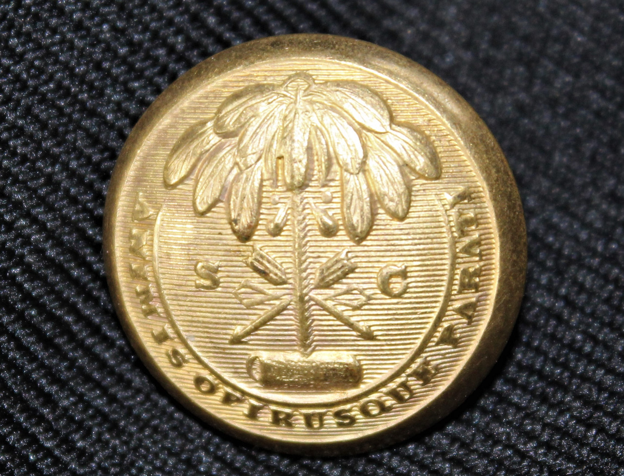 Original Civil War Confederate South Carolina coat button Yankee