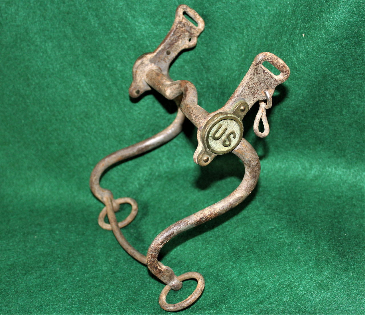 Original Civil War Complete Cavalry Horse Bit with both "US" bosses