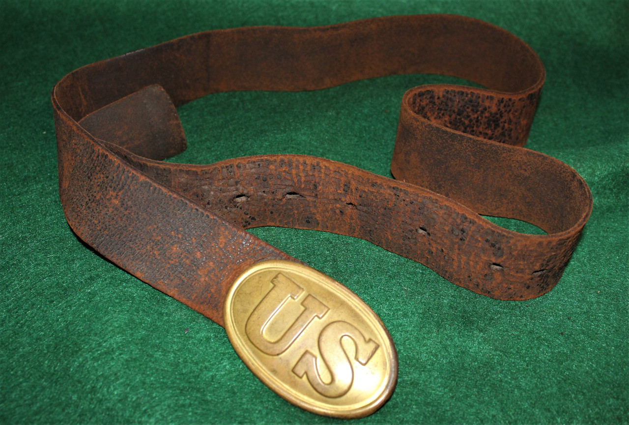 Original Civil War U.S. Belt Plate and Belt