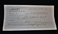 Identified original Civil War Sutler’s Script, 10th Michigan Cavalry