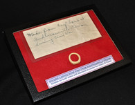Very Rare – Carved Bone Ring with note from Andersonville POW Camp, III Corp (SOLD,BH)