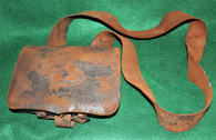 Identified Civil War Cartridge Box with strap, soldier in 7th and 52nd New York  (SOLD,DC)  