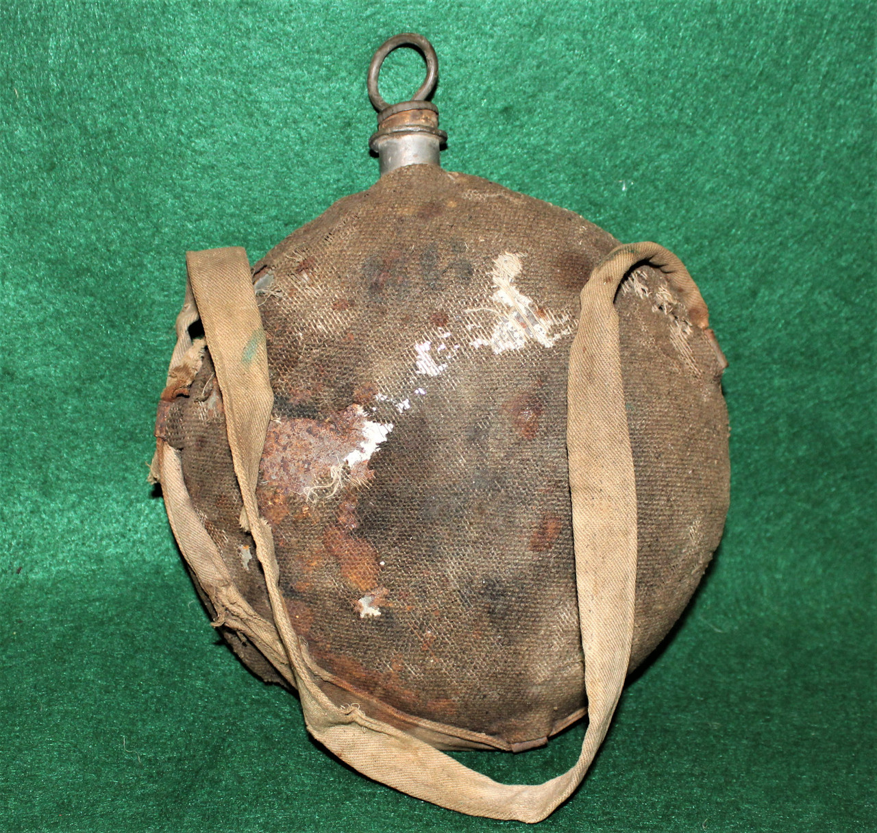 Original complete Civil War Union Canteen with strap, cover and cork