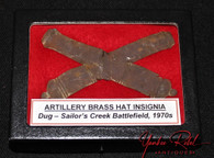 Civil War Artillery Crossed Cannons Insignia, dug Sailor’s Creek Battlefield     