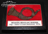 Original Civil War Infantry Hunting Horn Insignia, dug at Sailor’s Creek      