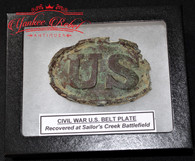 Union “US” Belt Plate recovered at the Sailor’s Creek, VA Battlefield, possible from emptied grave     