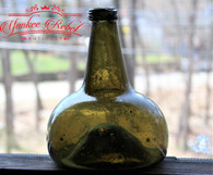 Rare 18th century Onion Bottle off of a New England shipwreck     