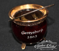 Early Ruby-flash Gettysburg Souvenir, Coal Bucket, “Gettysburg 1863”    