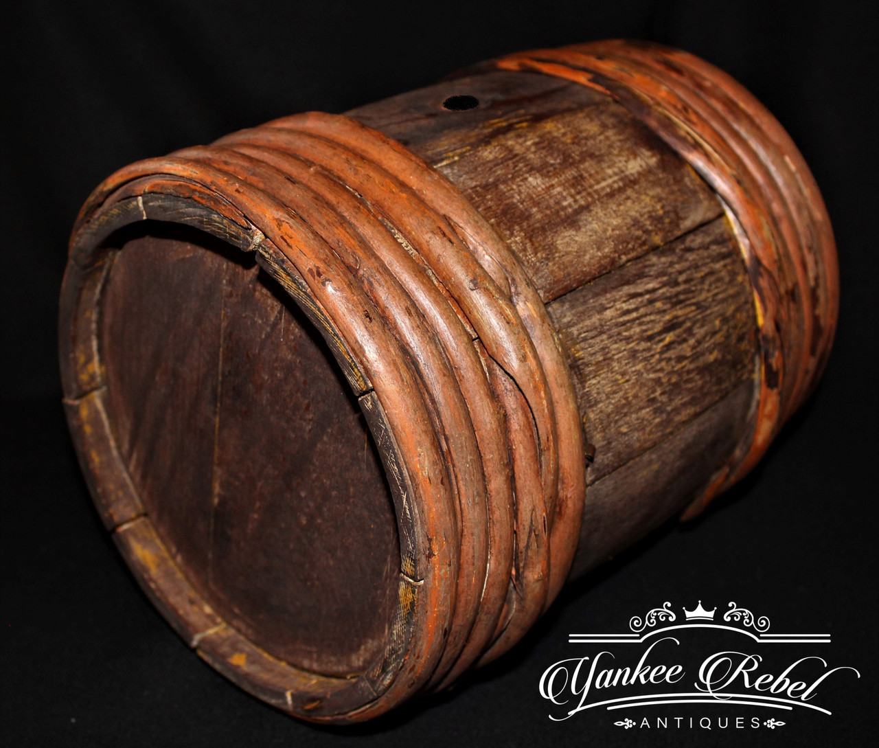 Original Civil War Wooden Powder Keg (SOLD) - Yankee Rebel Antiques