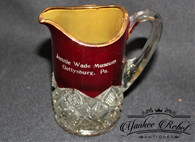 Rare – Gettysburg Souvenir Ruby Glass Pitcher, marked “Jennie Wade Museum”   