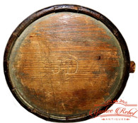Revolutionary War wooden Military Canteen, circa 1770-1785, with initials     