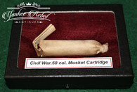  Original and Complete Civil War Paper-wrapped .58 caliber cartridge with string (SOLD) 