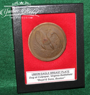 Excavated maker-marked Eagle Breast Plate, dug Culpeper, VA             