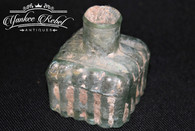 Excavated Civil War Aqua Glass Ribbed Inkwell, as in book (SOLD)                           