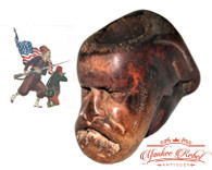Very Rare! Civil War Zouave-face soldier carved pipe, as in Gettysburg Museum
