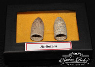 Pair of .58 caliber Swage Bullets recovered from the Antietam Battlefield (SOLD)    