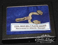 Hooks from the back of a Civil War Belt Plate, dug in Atlanta      