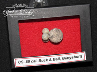 Confederate dropped Buck and Ball from the Gettysburg Battlefield (SOLD)    