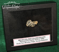 VERY RARE! Two Civil War bullets from a mid-air collision, dug by Charles Harris at Rocky Face Ridge Battlefield  (SOLD)