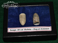 Pair of .58 caliber Swage Bullets recovered from the Antietam Battlefield  