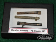 Three fired Civil War Artillery Friction Primers, found at Ft. Fisher, NC