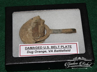 Possibly struck “US” Belt Plate, dug years ago in Orange, Virginia