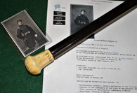 Identified Presentation Cane to a Massachusetts Civil War officer  (SOLD)  