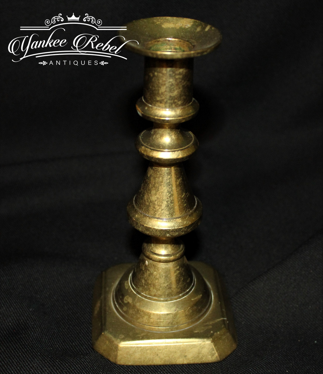 Civil War Officer's brass candle holder, circa 1845 – 1860