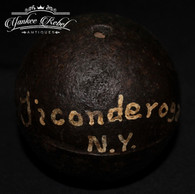 Revolutionary War 6-pouder cannonball, recovered at Fort Ticonderoga. (SOLD)    