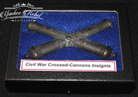 Original Civil War Crossed Cannons Hat Insignia                                        