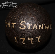 Revolutionary War 6-pounder cannonball, recovered at Fort Stanwix, NY (SOLD)    