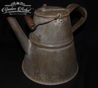 Large Civil War Tin Camp Coffee Pot, as in books and museums   