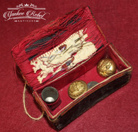 Civil War Soldier's Sewing Kit "Housewife" with needles, thimble, and buttons  