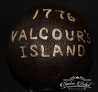 Revolutionary War 6-pounder cannonball, recovered from the Battle of Valcour Island, New York   (SOLD)  