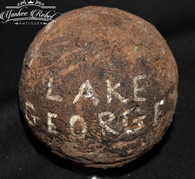 French and Indian War 6-pounder cannonball, recovered from sunken ship, Lake George                                   