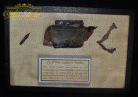 Civil War soldier’s small leather wallet, dug years ago at the Dalton, Georgia battlefield     