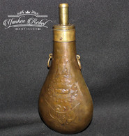 Original Brass Peace Flask by N.P. Ames, dated “1838”     