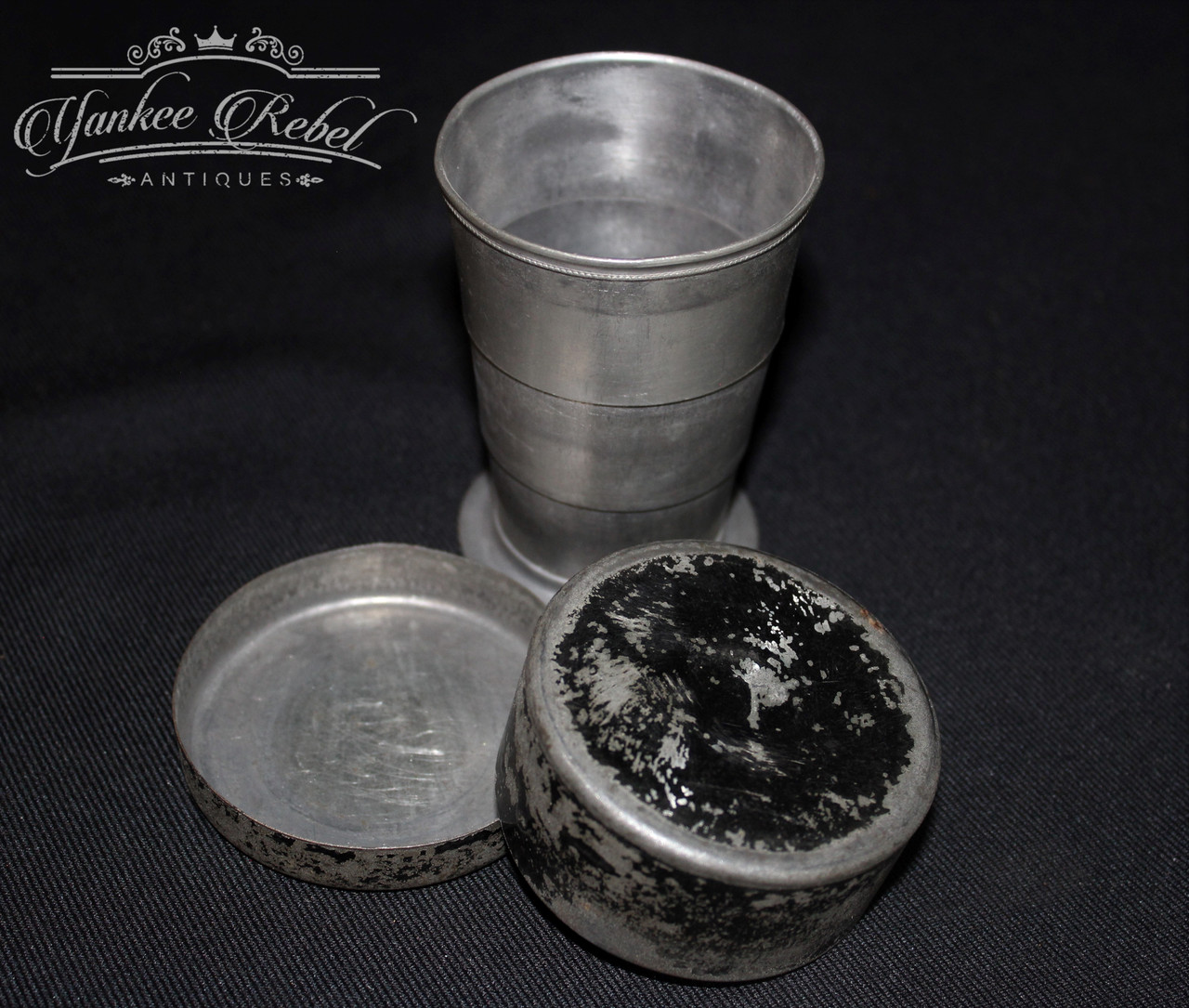 Civil War Soldier's Folding Pewter cup, as in books and the Gettysburg  Museum - Yankee Rebel Antiques