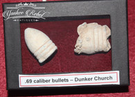 Fired large .69 caliber Minie Balls, dug near the Dunker Church at the Antietam Battlefield    