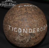 Revolutionary War 24-pounder cannonball (F. Kravic collection), recovered at Fort Ticonderoga  (SOLD)     