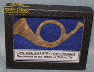 Civil War Infantry Horn Insignia, dug at Shiloh Battlefield    