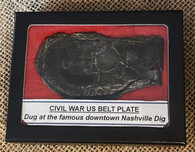 Civil War US Belt Plate recovered in the 1990s at the famous Nashville Dig