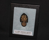 Original U.S. Army Ordnance Insignia, exact example in Gettysburg Museum