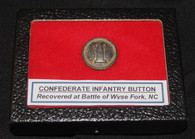Confederate Pewter “I” Infantry Button, dug at Battle of Wyse Fork, NC     