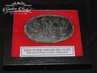Civil War New York (SNY) Belt Plate recovered from shipwreck off South Carolina